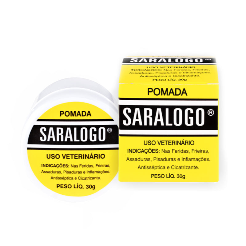 Pomada Cicatrizante Matacura Saralog para Cães e Gatos 30g