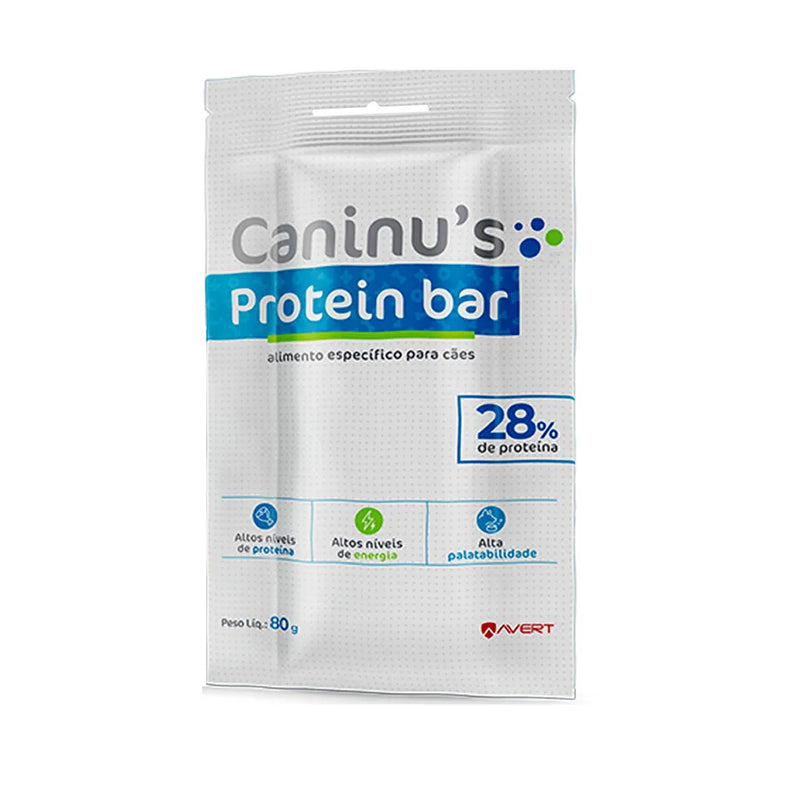 Suplemento Alimentar Caninus Protein bar 80g para Cães