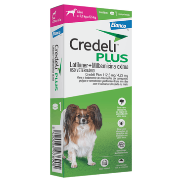 Antipulgas Credeli Plus Cães 2,8kg a 5,5kg 1 comprimido