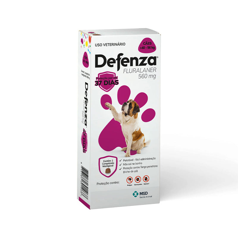 Antiparasitário MSD Defenza 560mg para Cães de 40 a 56 kg