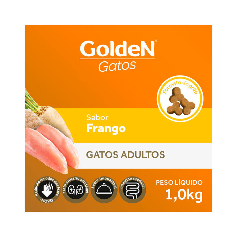 Ração Golden para Gatos Adultos Sabor Frango