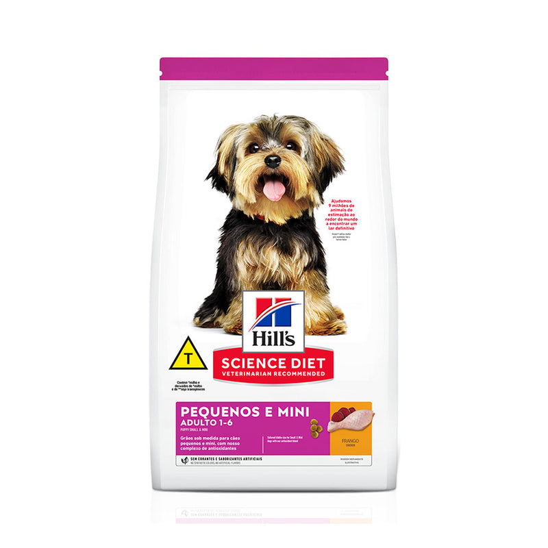 Ração Hill's Science Diet para Cães Adultos Pequenos e Mini 2,4Kg