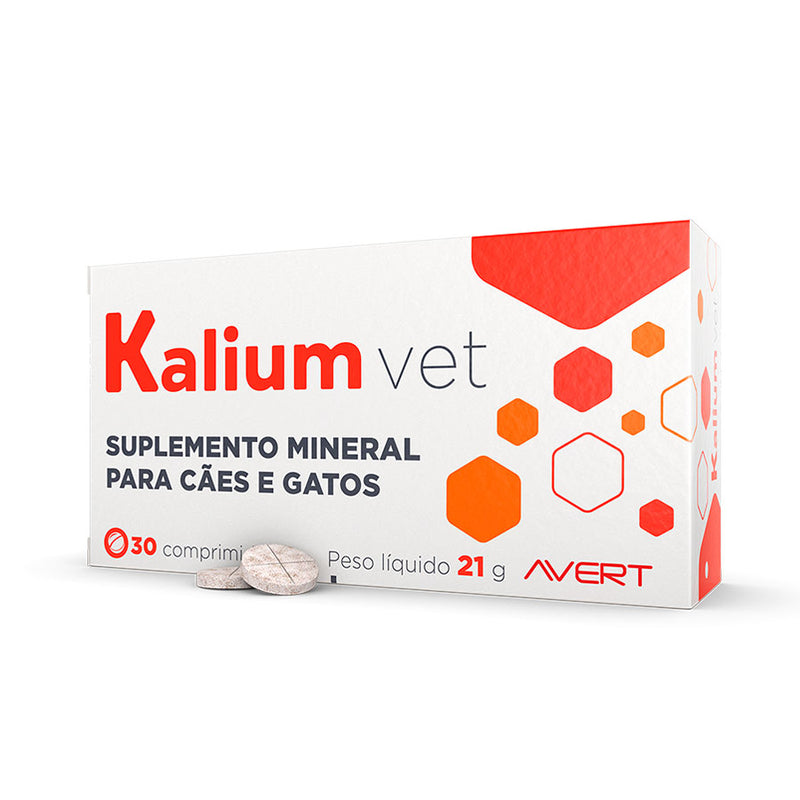 Suplemento Avert Kalium Vet para Cães com 30cp