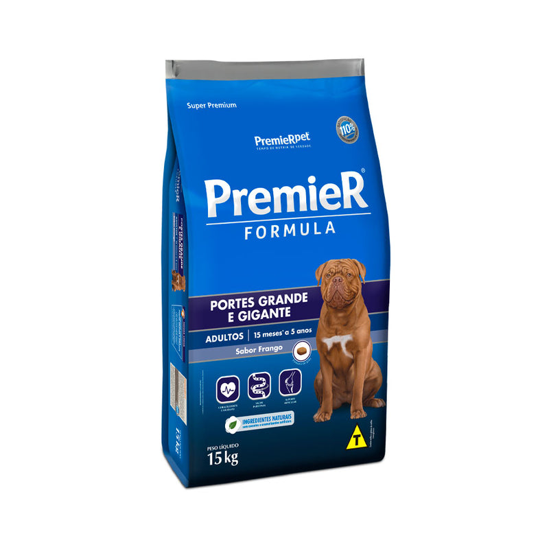 Ração Premier Fórmula para Cães Adultos de Raças Grandes e Gigantes Sabor Frango 15kg