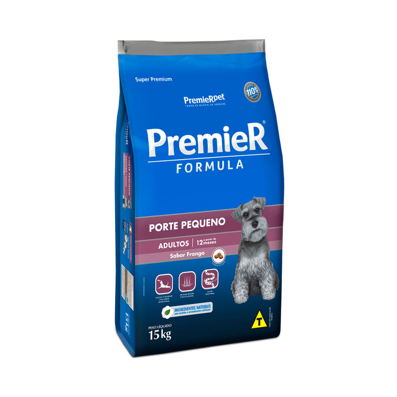 Ração Premier Fórmula para Cães Adultos de Raças Pequenas Sabor Frango 15kg