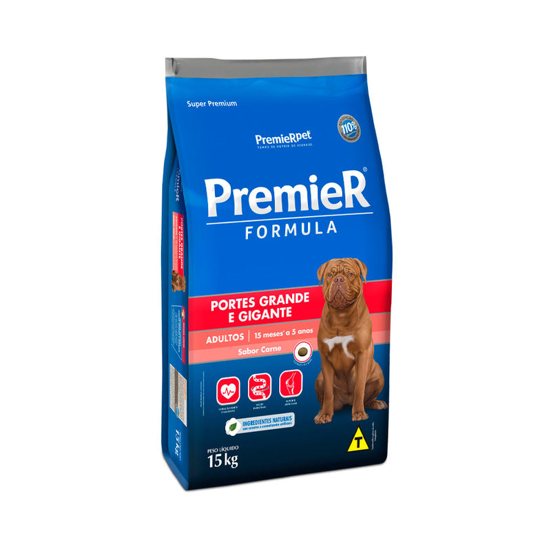 Ração Premier Fórmula para Cães Adultos de Raças Grandes e Gigantes Sabor Carne 15 kg