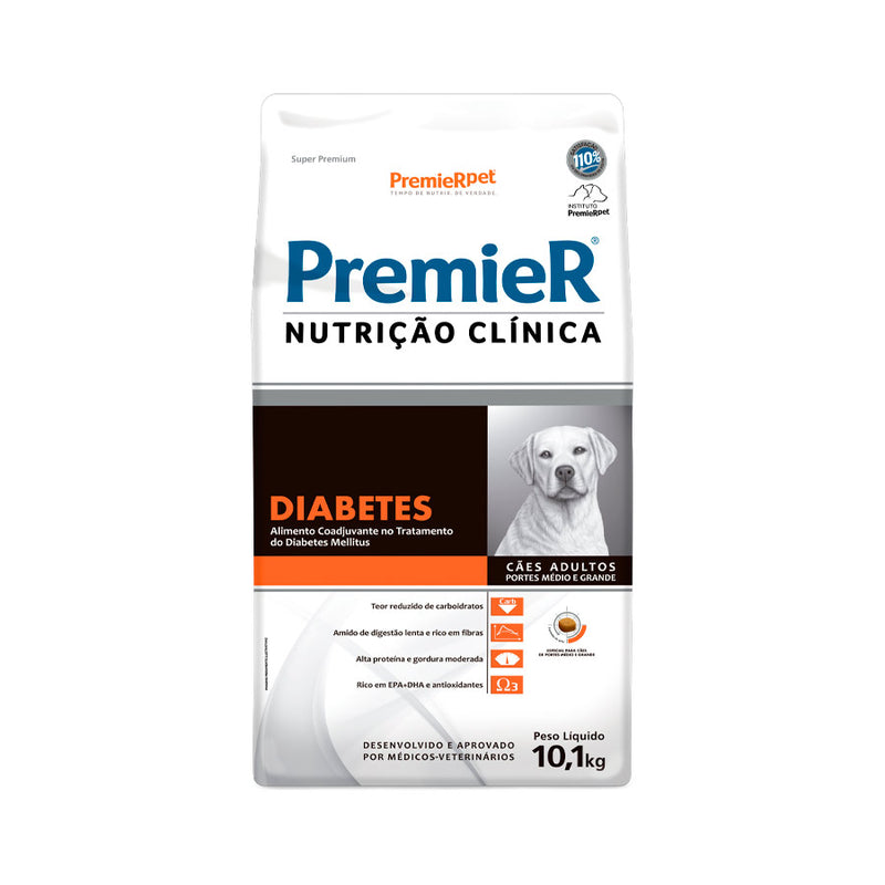 Ração Premier Diabetes para Cães Raças Médio e Grande 10,1kg