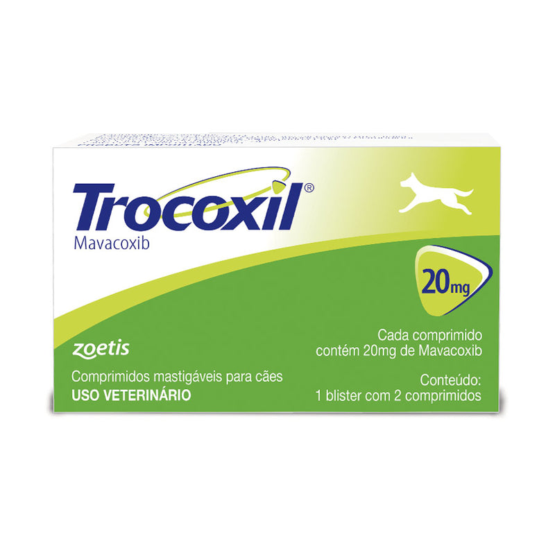 Anti-inflamatório Trocoxil 20mg para Cães - 2 Comprimidos