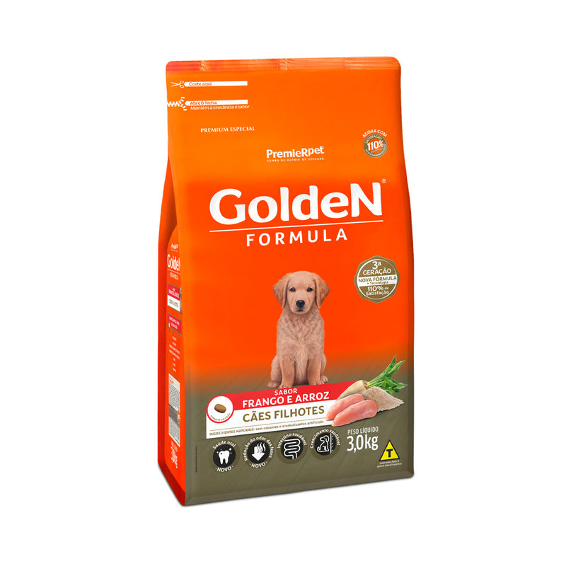 Ração Golden Fórmula para Cães Filhote Sabor Frango e Arroz