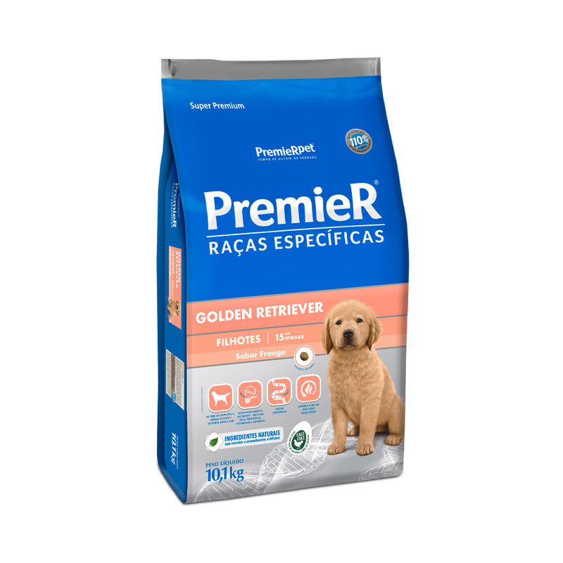 Ração Premier Raças Específicas para Golden Retriever Filhotes Sabor Frango 10,1kg