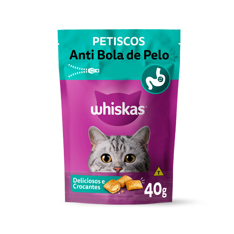 Petisco Whiskas Temptations Anti Bola de Pelo para Gatos Adultos