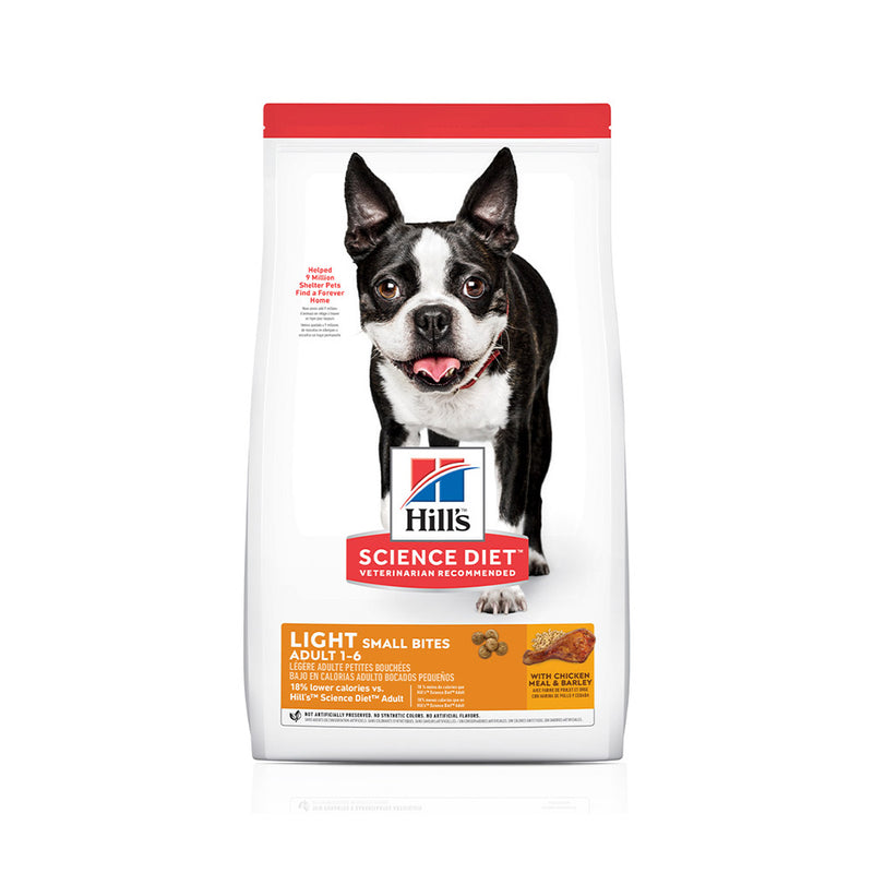 Ração Hill's Science Diet Light para cães adultos pedaços pequenos sabor frango 2.27kg