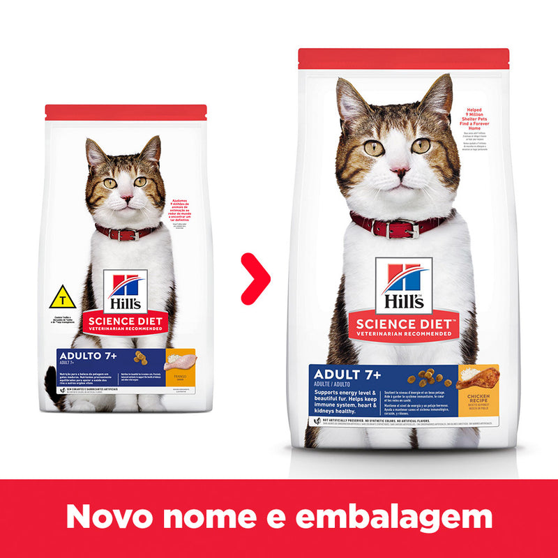 Ração Seca Hill's Science Diet para Gatos Adultos 7+