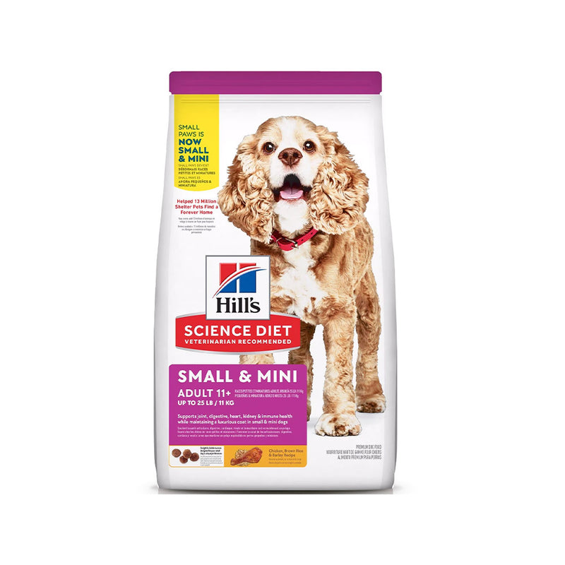 Ração Hill's Science Diet para Cães Adultos 11+ Pequenos e Mini 2.4kg