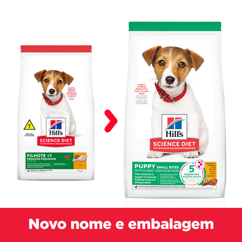 Ração Hill's Science Diet para Cães Filhotes Pedaços Pequenos 2.4kg