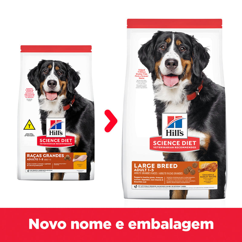 Ração Hill's Science Diet para Cães Adultos Raças Grandes 12kg