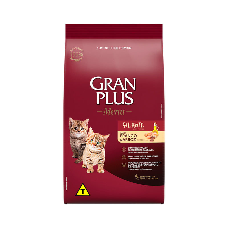 Ração GranPlus para Gatos Filhotes Sabor Frango e Arroz 10,1kg
