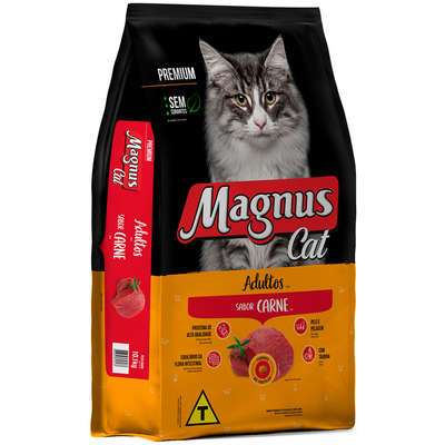 Ração Seca Magnus Cat Carne para Gatos Adultos 10,1kg
