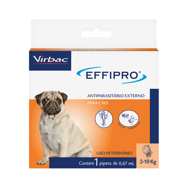 Antipulgas e Carrapatos Effipro Cães até 10kg 1 pipeta
