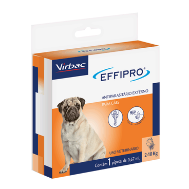 Antipulgas e Carrapatos Effipro Cães até 10kg 1 pipeta