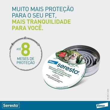Coleira Antipulgas Seresto Cães e gatos até 8kg - 8 meses de proteção Único