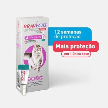Antipulgas Bravecto Plus Gatos 6,25 a 12,5 kg 1,79 ml