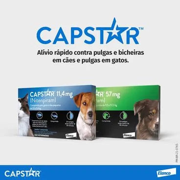 Capstar 11,4mg para cães e gatos de até 11,4 kg 1 comprimido
