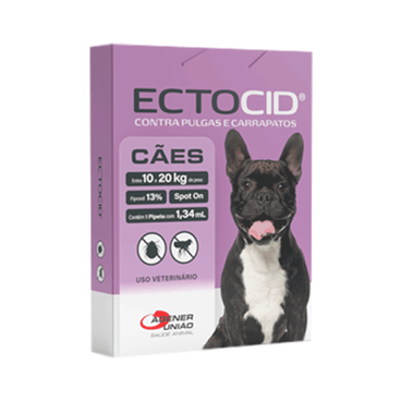 Ectocid Spot On Cães de 10 a 20kg Antipulgas e Carrapatos 1 pipeta