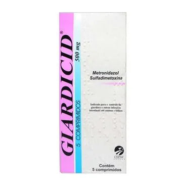 Giardicid 500mg para Cães e Gatos 5 comprimidos