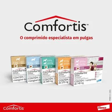Antipulgas Comfortis 140 mg - Cães de 2,3 a 4,5Kg e Gatos de 1,4 a 2,8Kg 1 comprimido