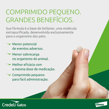Antipulgas Credeli 12mg Gatos 0,9 a 2kg 1 comprimido