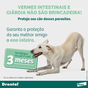 Vermífugo Drontal Plus Cães até 35kg 2 Comprimidos