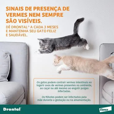 Drontal Vermicida para Gatos Elanco 4 comprimidos