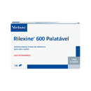 Rilexine 600mg Antimicrobiano para Cães e Gatos 14 comprimidos
