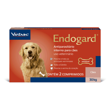 Vermífugo Endogard Cães até 30kg 2 comprimidos