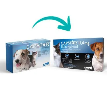 Capstar 11,4mg para cães e gatos de até 11,4 kg 1 comprimido