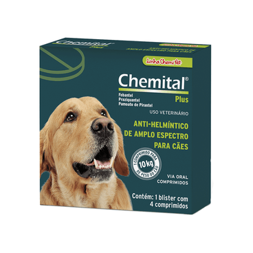 Chemital Plus para Cães Chemitec 4 comprimidos