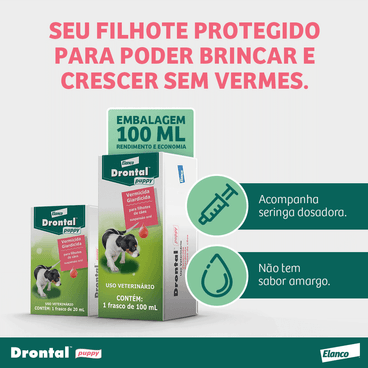 Vermífugo Drontal Puppy Suspensão 20ml