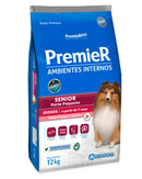 Ração Premier Senior Ambientes Internos para Cães Adultos 7+ Sabor Frango e Salmão 12kg