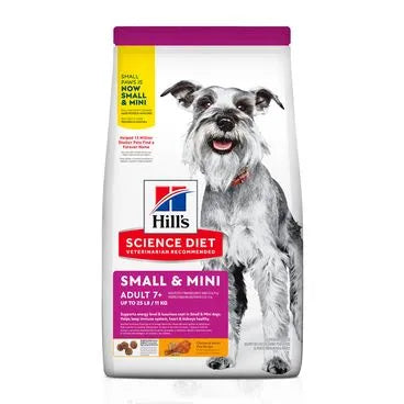 Ração Hill's Science Diet para Cães Adultos 7+ Pequenos e Mini 2.4kg