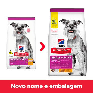 Ração Hill's Science Diet para Cães Adultos 7+ Pequenos e Mini 2.4kg