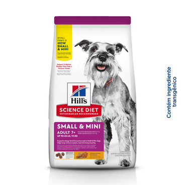 Ração Hill's Science Diet para Cães Adultos 7+ Pequenos e Mini 2.4kg