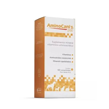 Suplemento Mineral Vitamínico Aminoacídico AminoCanis Pet Avert 51g 60 comprimidos